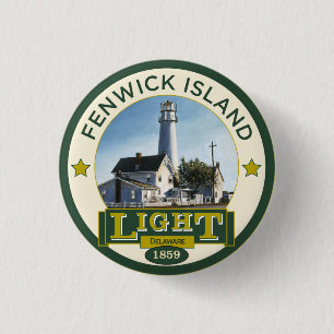 Badge Rond 2,50 Cm Phare d'île de Fenwick