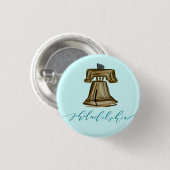 Badge Rond 2,50 Cm Philadelphie - Liberty Bell (Devant & derrière)