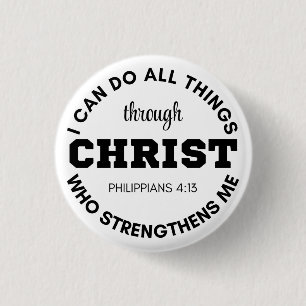 Badge Rond 2,50 Cm Philippiens 4:13 Je peux faire toutes les choses É