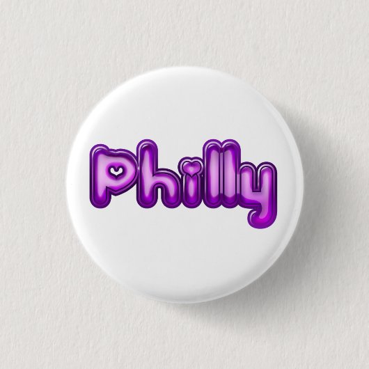 Badge Rond 2,50 Cm Philly, bouton, à vendre ! (Devant)