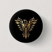 Badge Rond 2,50 Cm Phoenix d'or (Devant)
