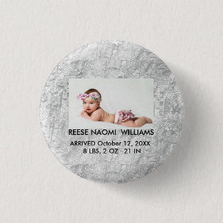 Badge Rond 2,50 Cm Photo de bébé fille simplement élégant et mignon
