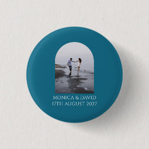 Badge Rond 2,50 Cm Photo de couple d'architecture moderne Mariage min