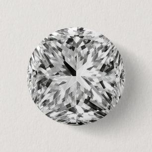 Badge Rond 2,50 Cm Photo de diamant géométrique multiforme symétrique