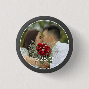 Badge Rond 2,50 Cm Photo de mariage personnalisée
