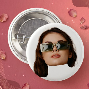 Badge Rond 2,50 Cm Photo de visage personnalisée