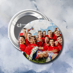 Badge Rond 2,50 Cm Photo d'équipe sportive personnalisée