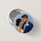 Badge Rond 2,50 Cm Photo du Mariage customisé Couple (Devant & derrière)