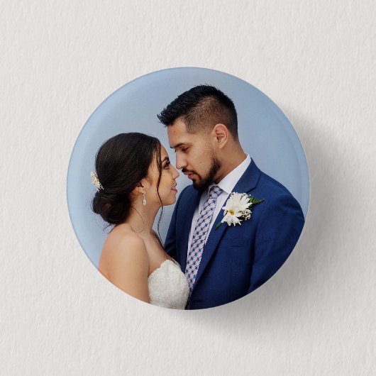 Badge Rond 2,50 Cm Photo du Mariage customisé Couple (Devant)