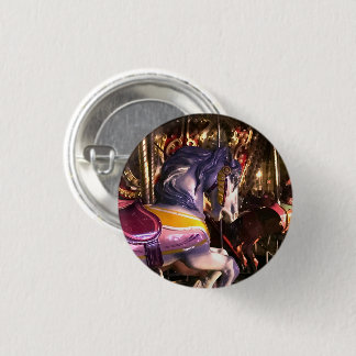Badge Rond 2,50 Cm Photo épinglé de cheval galopant de carrousel vint