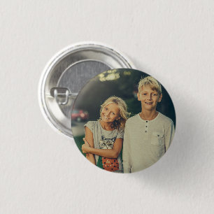 Badge Rond 2,50 Cm Photo et texte personnalisés