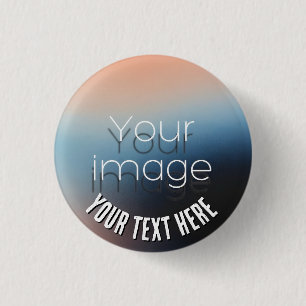 Badge Rond 2,50 Cm Photo et texte personnalisés pour réunion de famil
