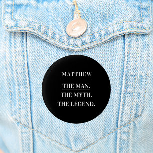 Badge Rond 2,50 Cm Photo noir blanc homme mythe légende