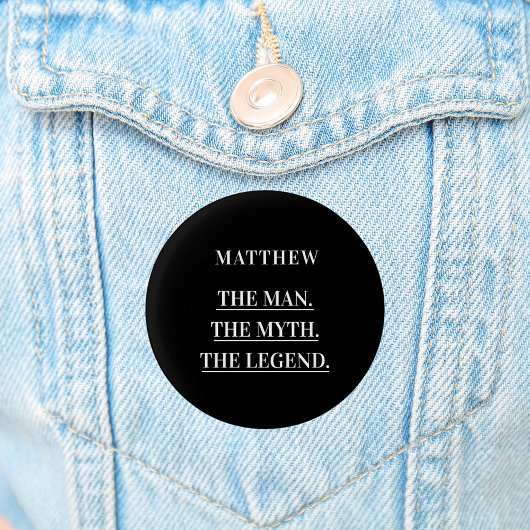 Badge Rond 2,50 Cm Photo noir blanc homme mythe légende