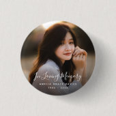 Badge Rond 2,50 Cm Photo personnalisée Hommage commémoratif funéraire (Devant)