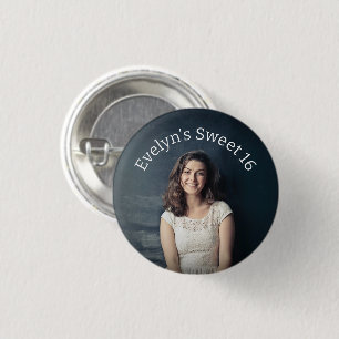 Badge Rond 2,50 Cm Photo personnalisée Sweet 16