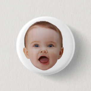 Badge Rond 2,50 Cm Photo personnalisée, visage de photo personnalisée