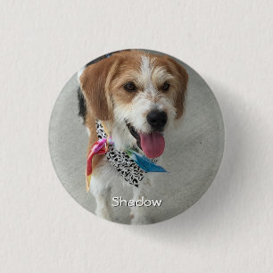 Badge Rond 2,50 Cm Photo pour animaux de compagnie ou photo et nom de