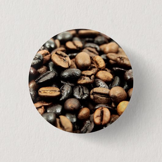 Badge Rond 2,50 Cm Photographie de grains de café (Devant)