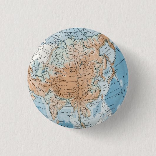 Badge Rond 2,50 Cm Physical Map of Asia (Devant)