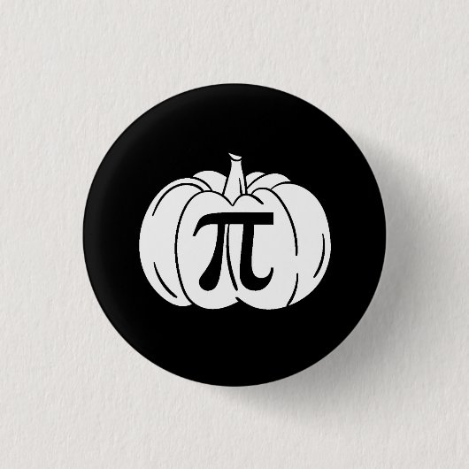 Badge Rond 2,50 Cm Pi d'Halloween à la citrouille (Devant)