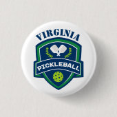 Badge Rond 2,50 Cm Pickleball de texte personnalisé (Devant)
