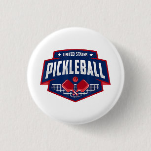 Badge Rond 2,50 Cm Pickleball Support Team Pickleball Player USA