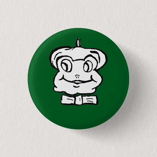 Badge Rond 2,50 Cm Pierre la Grenouille sur arrière - plan vert le (Devant)