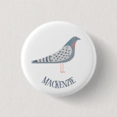Badge Rond 2,50 Cm Pigeon Personnalisé (Devant)