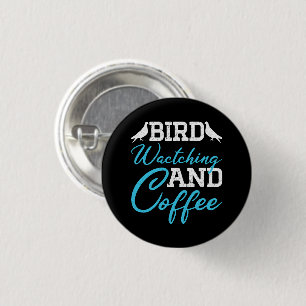 Badge Rond 2,50 Cm Pigeons Amour, Oiseaux À Observer Et Café