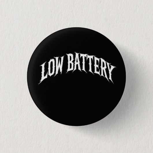 Badge Rond 2,50 Cm PILE ÉLEVÉE Conception de texte gothique déformé (Devant)