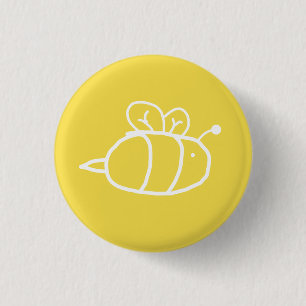 Badge Rond 2,50 Cm Pin d'abeille
