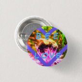 BADGE ROND 2,50 CM PIN D'AMOUR D'ABEILLE PETIT (Devant & derrière)