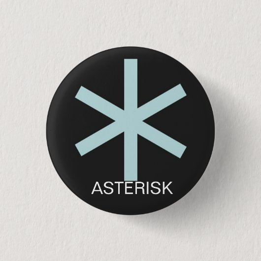 Badge Rond 2,50 Cm Pin d'astérisque (Devant)