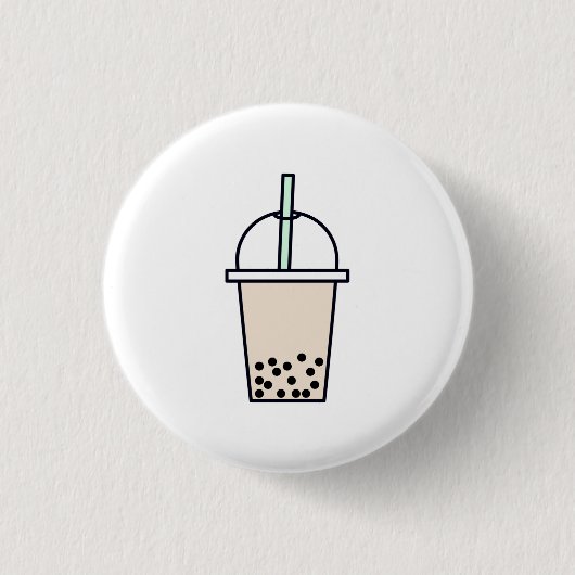 Badge Rond 2,50 Cm Pin de boissons de Boba (Devant)