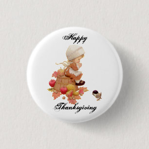 Badge Rond 2,50 Cm Pin de bon thanksgiving en rond et carré