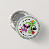 Badge Rond 2,50 Cm Pin de chiwawa d'Ay (Devant & derrière)