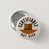 Badge Rond 2,50 Cm Pin de geek de casquette (Devant & derrière)