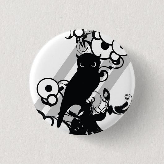 BADGE ROND 2,50 CM PIN DE HIBOU DE POP (Devant)