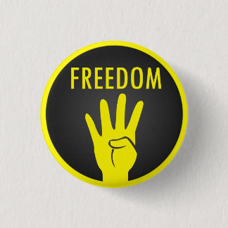 Badge Rond 2,50 Cm Pin de liberté de Rabaa ! ! #FreeEgypt de