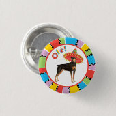 Badge Rond 2,50 Cm Pin de minute de fiesta (Devant & derrière)