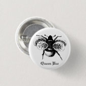 Badge Rond 2,50 Cm Pin de reine des abeilles (Devant & derrière)