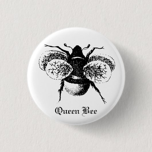 Badge Rond 2,50 Cm Pin de reine des abeilles (Devant)