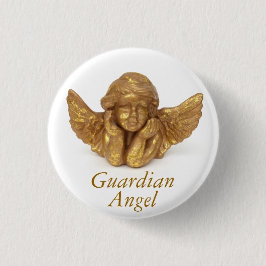 Badge Rond 2,50 Cm Pin de revers d'ange gardien (Devant)