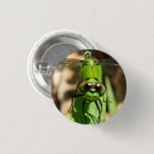 Badge Rond 2,50 Cm Pin d'Eco "de dragon vert" (Devant & derrière)
