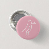 Badge Rond 2,50 Cm Pin d'oiseau (Devant & derrière)