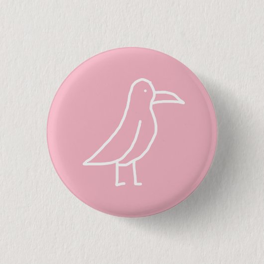 Badge Rond 2,50 Cm Pin d'oiseau (Devant)