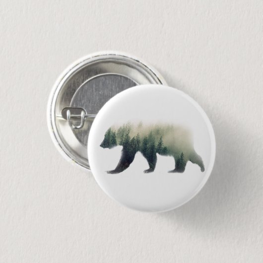 Badge Rond 2,50 Cm Pin d'ours (Devant & derrière)