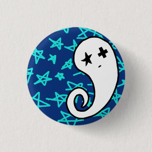 Badge Rond 2,50 Cm Pin étoilé de fantôme