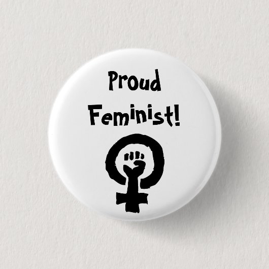Badge Rond 2,50 Cm Pin fier de féministe (Devant)